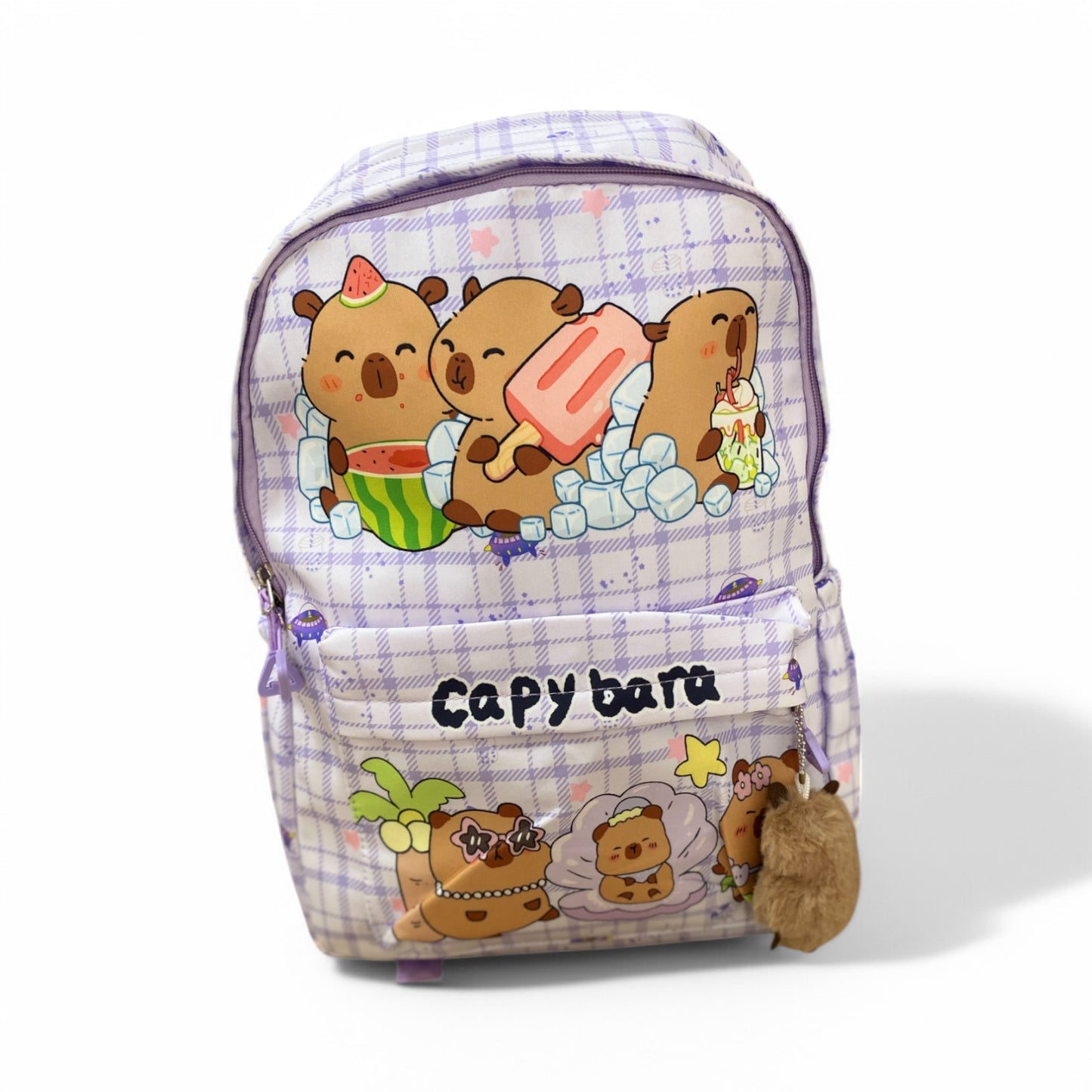 MOCHILA CAPIBARA ESTAMPADO PELUCHE