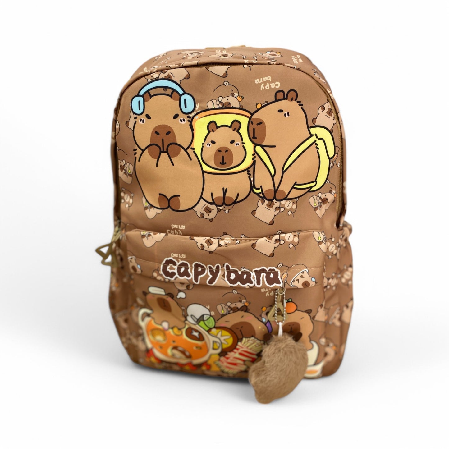 MOCHILA CAPIBARA ESTAMPADO PELUCHE