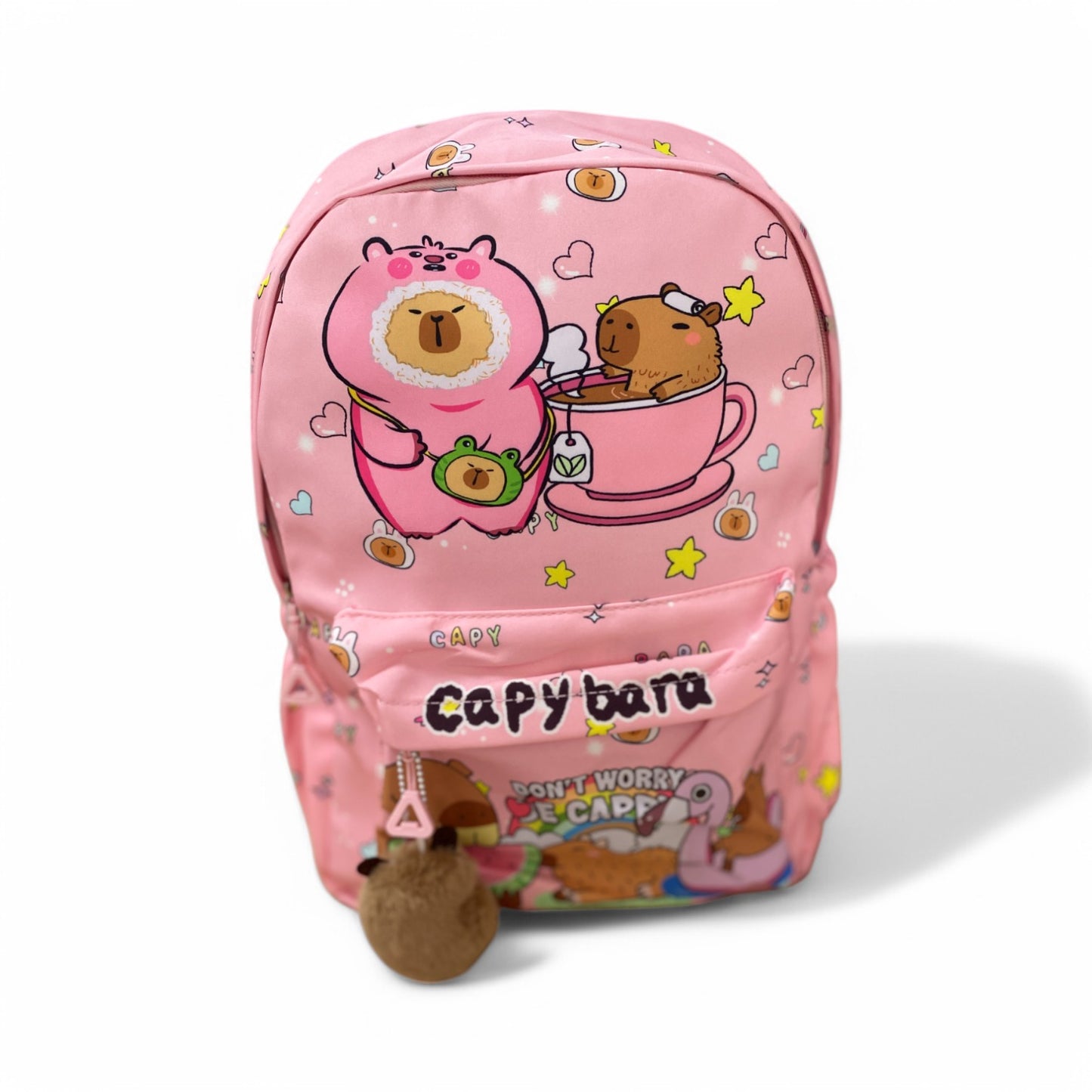 MOCHILA CAPIBARA ESTAMPADO PELUCHE