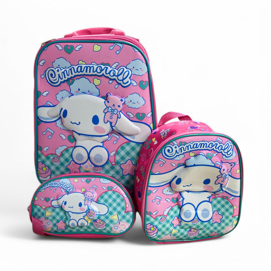 SET MOCHILA ESCOLAR 3 PZAS